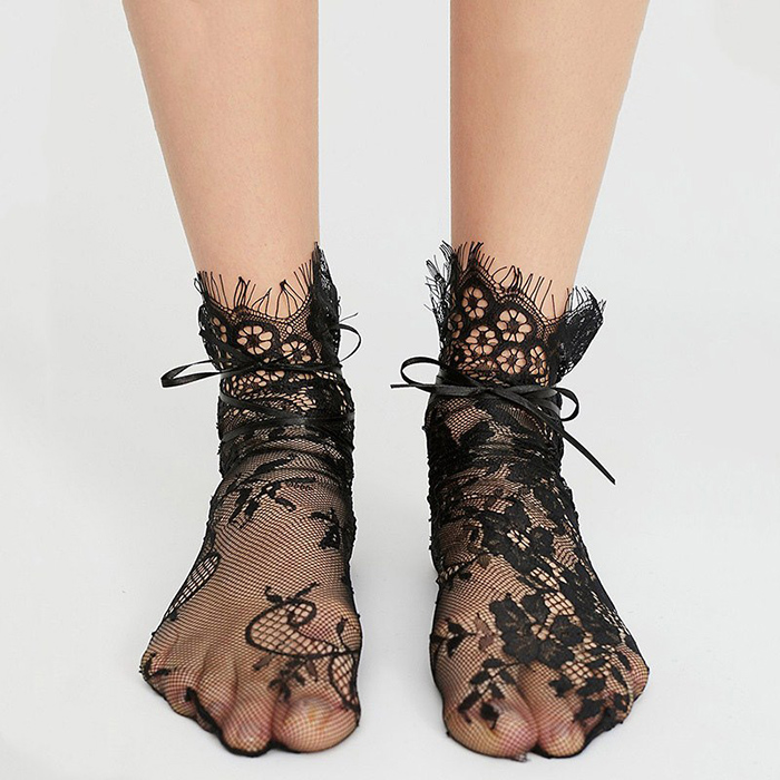  Lace Sheer socks   Transparent Silk Socks  Fashion Women Socks
