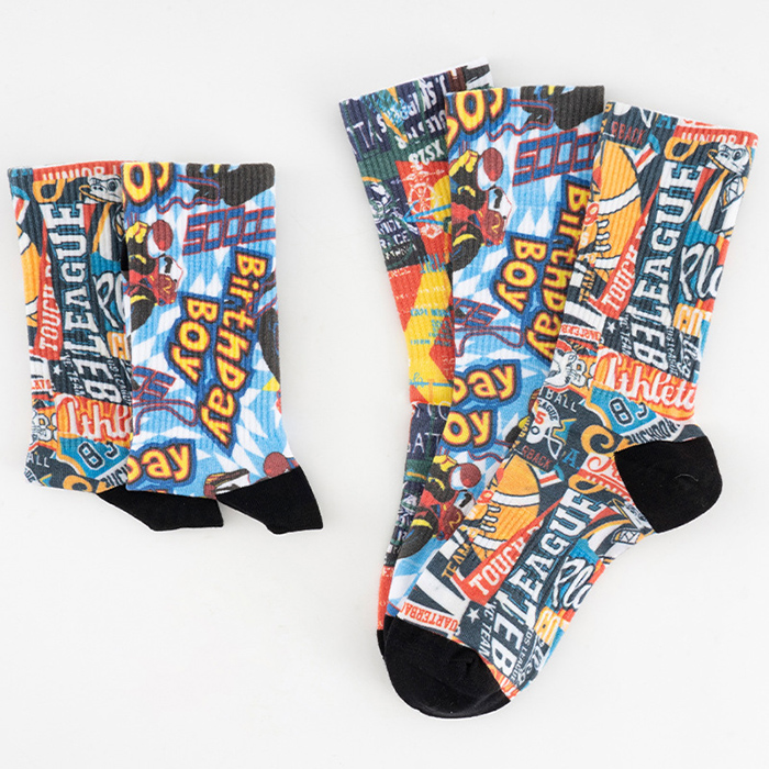  digital print socks  cotton print socks   sublimation print socks